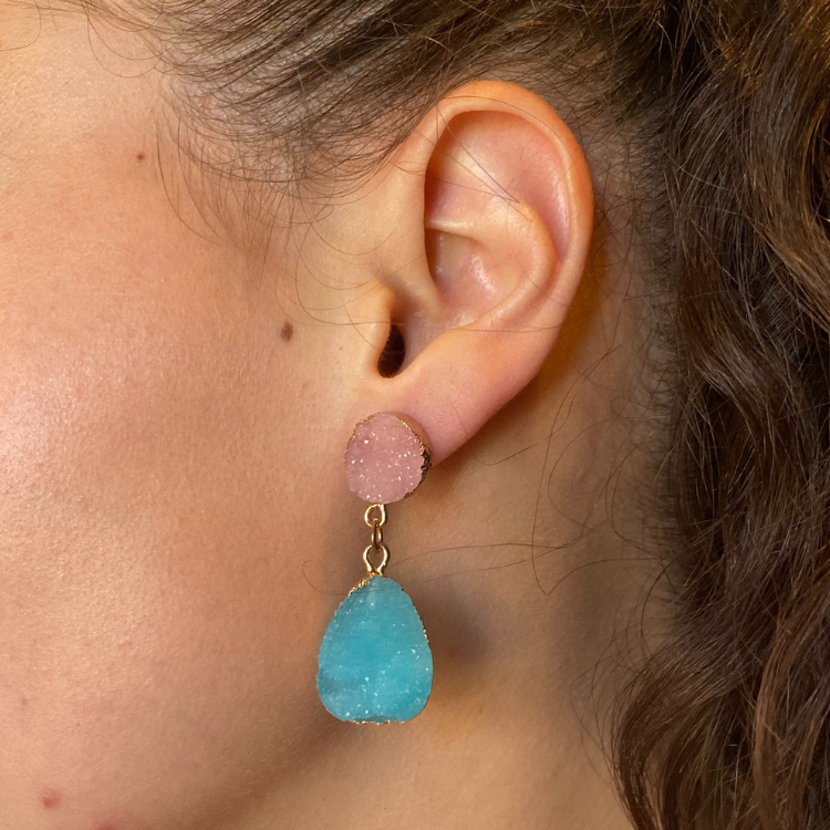 Bohemia Druzy Dangle Drop Earrings