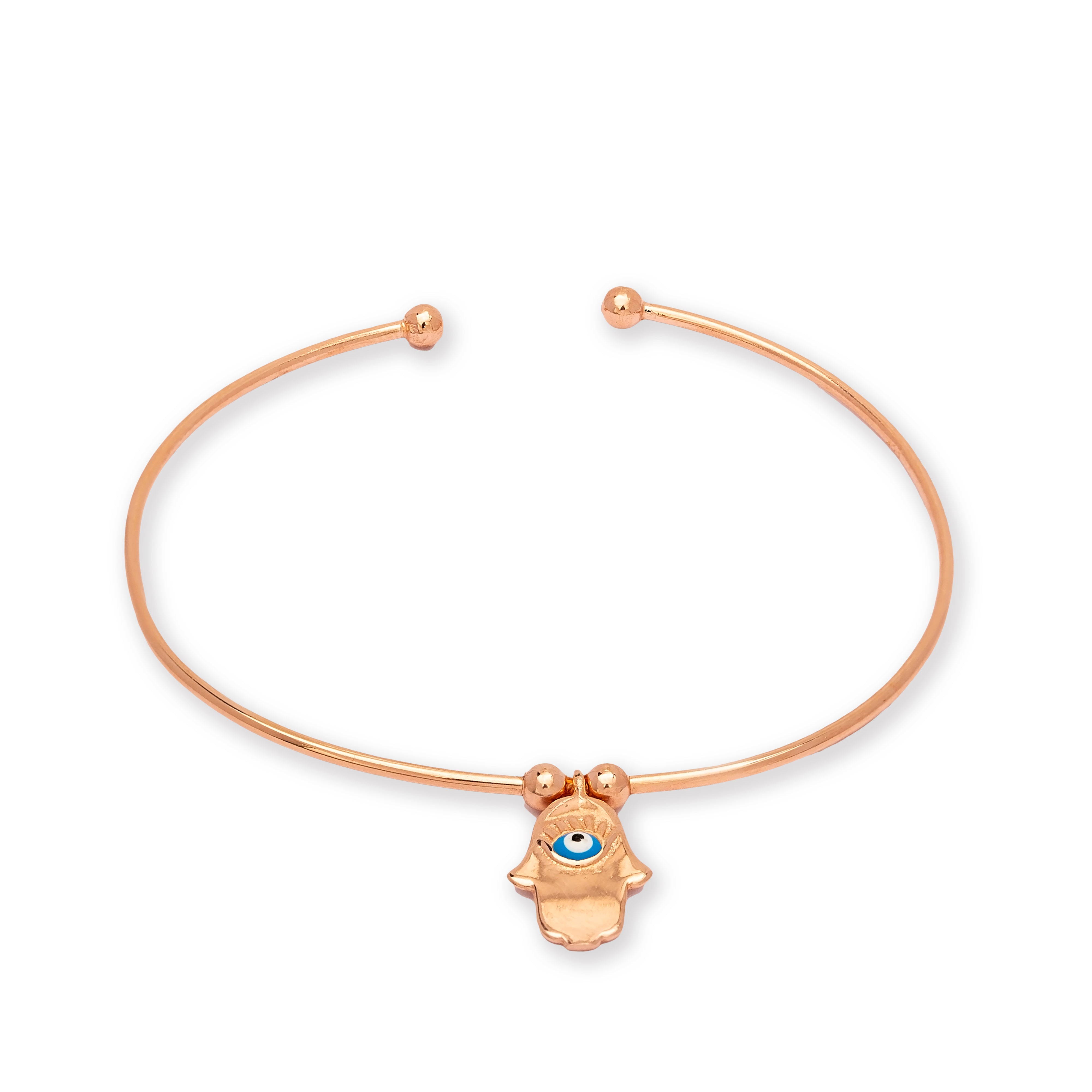 Handmade Sterling Silver Hamsa Cuff Bangle