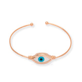Handmade Sterling Silver Evil Eye Cuff Bangle