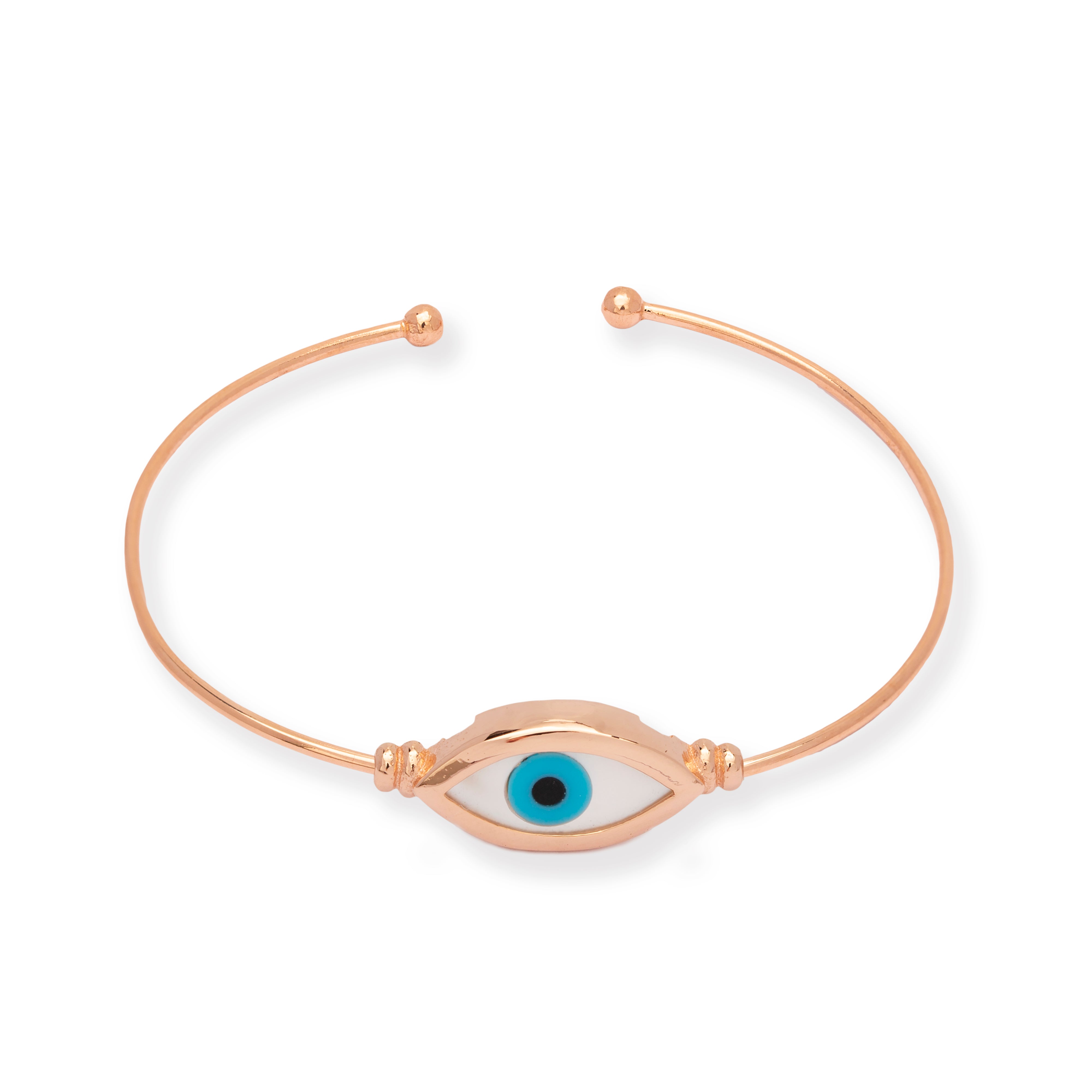 Handmade Sterling Silver Evil Eye Cuff Bangle