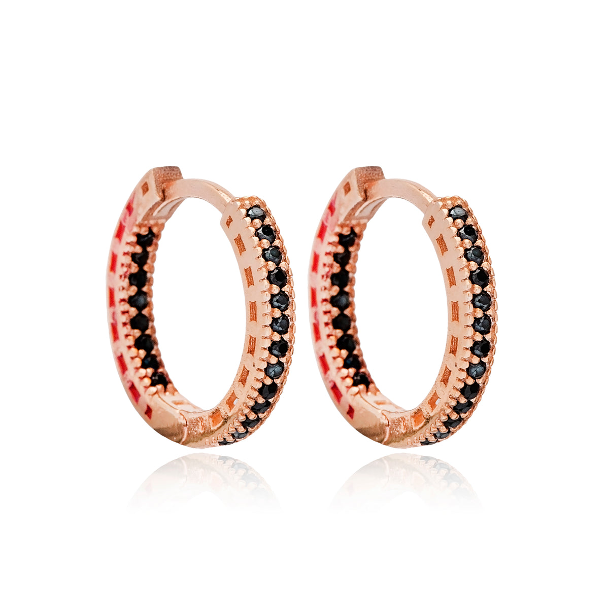 Sterling Silver Elegant Rhinestone Hoop Earrings | MyBeautifulBuddha