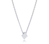 Minimalist Sterling Silver Hamsa Pendant