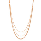 Sterling Silver Layered Italian Snake Chain Necklace