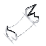 Double Chain Sterling Silver Ring