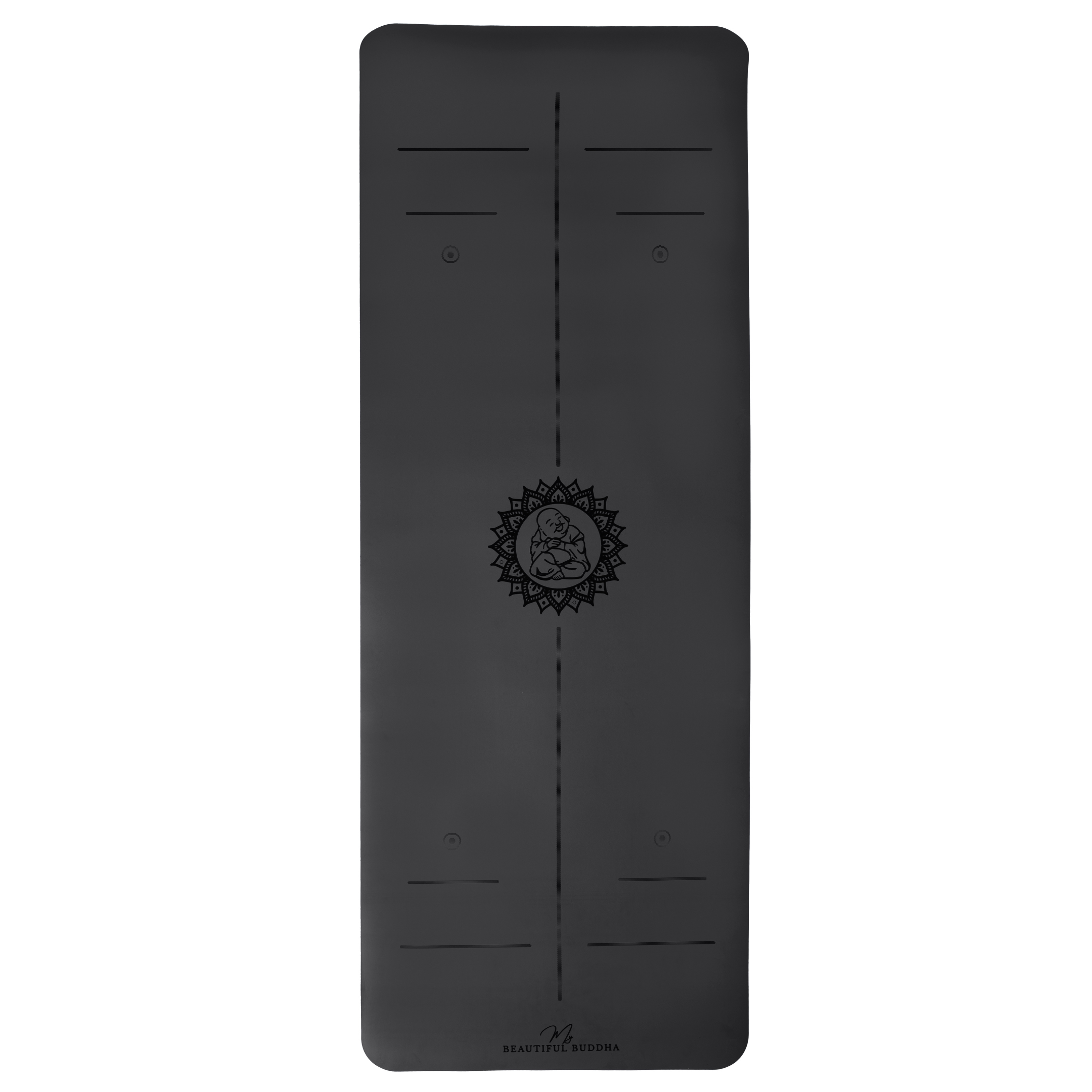 Premium Yoga Mat - Midnight Black + Carry Stretch Strap
